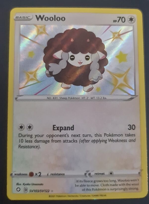 Shiny wooloo SV103/SV122 Holo Shining Fates  Trading Cards Pokemon, Magic  and Yu-Gi-Oh TCG Online Sales | Harlow