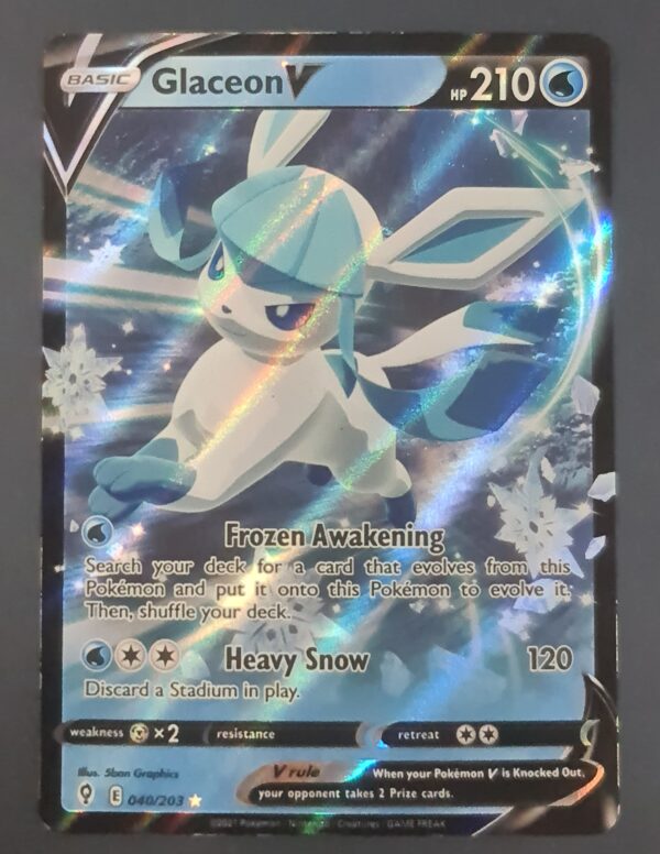Glaceon V 040/203 Half Art Trading Cards Pokemon, Magic and Yu-Gi-Oh TCG Online Sales | Harlow Glaceon V 040/203 Half Art Trading Cards Pokemon, Magic and Yu-Gi-Oh TCG Online Sales | Harlow