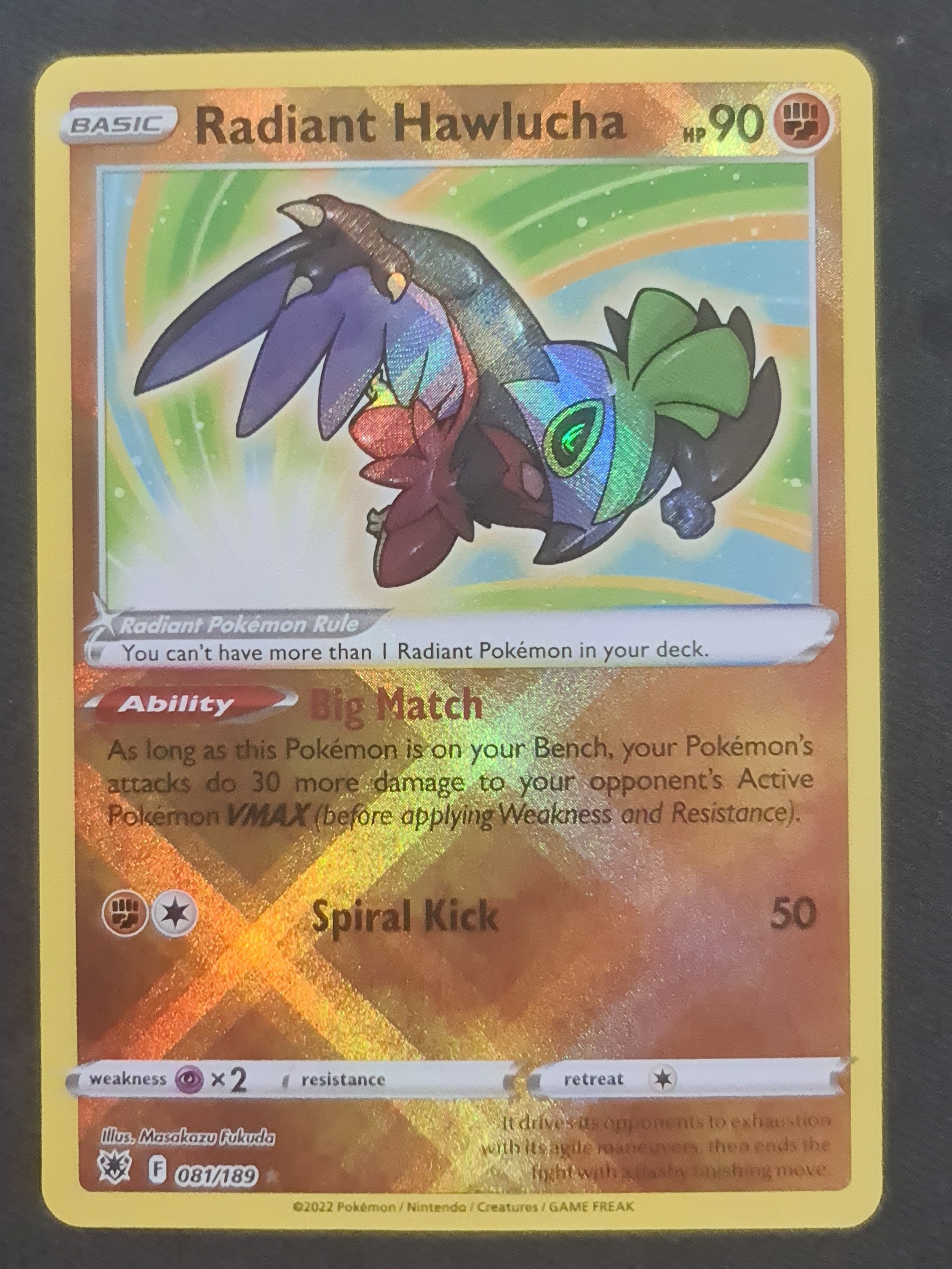 Radiant Hawlucha 081/189  Trading Cards Pokemon, Magic and Yu-Gi-Oh TCG  Online Sales | Harlow