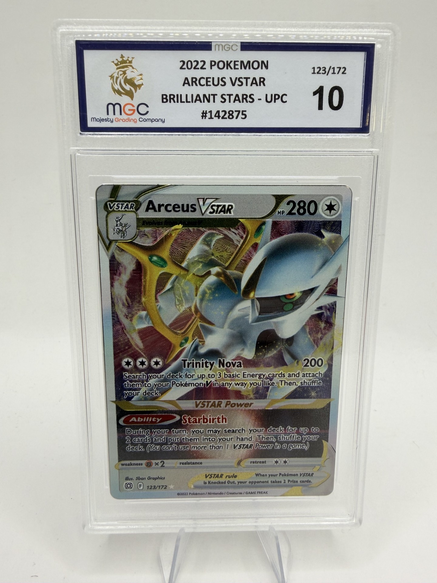 Arceus VStar METAL UPC Card 123/172 MGC 10